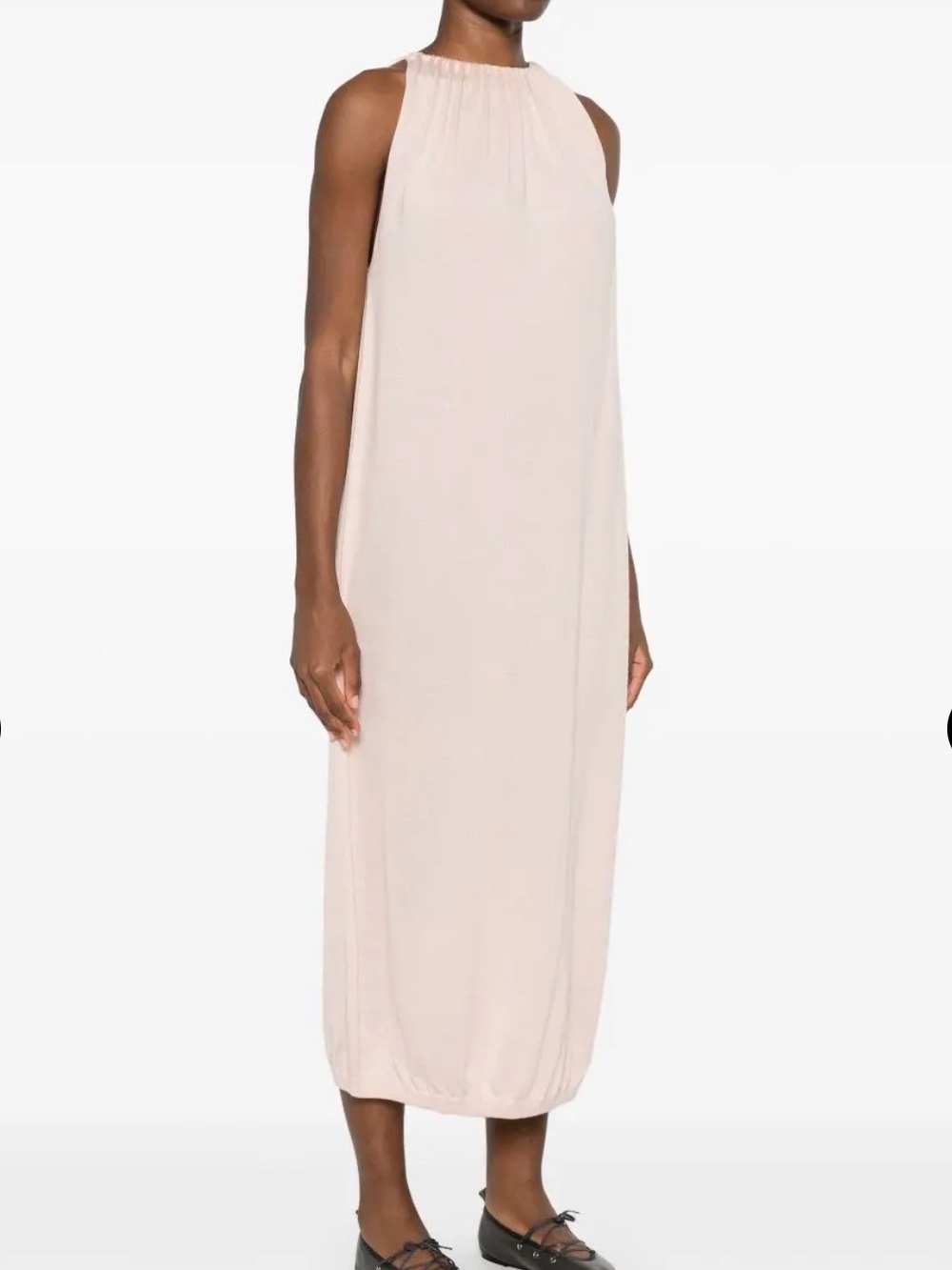 Frenckenberger NWT “drape” midi in pale pink- quiet luxe CASHMERE & SILK size S
